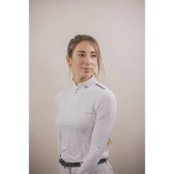PÉNÉLOPE Polo De Concours Séville Mesh Manches Longues - Blanc