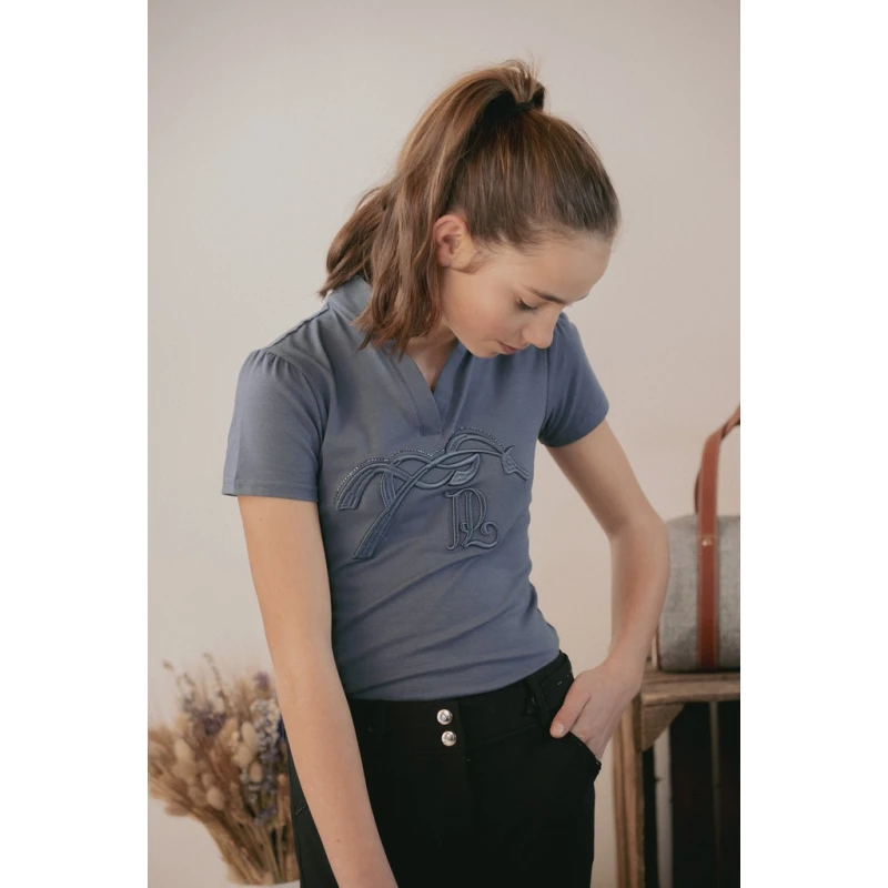 PÉNÉLOPE Polo Iliana Bleu Gris - Enfant 5 PÉNÉLOPE Polo Iliana Bleu Gris - Enfant – Image 5