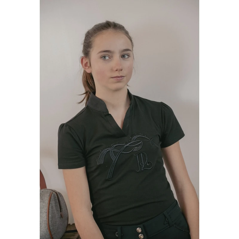 PÉNÉLOPE Polo Iliana Noir - Enfant 3 PÉNÉLOPE Polo Iliana Noir - Enfant – Image 3