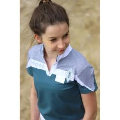 PÉNÉLOPE Polo Indy Bleu Canard - Enfant 7 PÉNÉLOPE Polo Indy Bleu Canard - Enfant -Caval’Style Boutique polo indy bleu canard 1 3