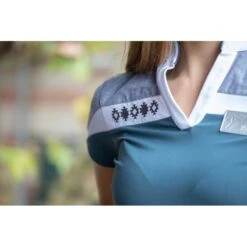 PÉNÉLOPE Polo Indy - Bleu Canard -Caval’Style Boutique polo indy bleu canard 1 6