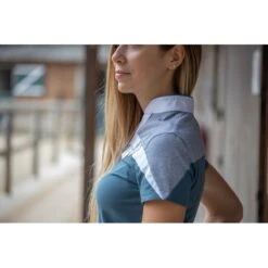 PÉNÉLOPE Polo Indy - Bleu Canard -Caval’Style Boutique polo indy bleu canard 1 8