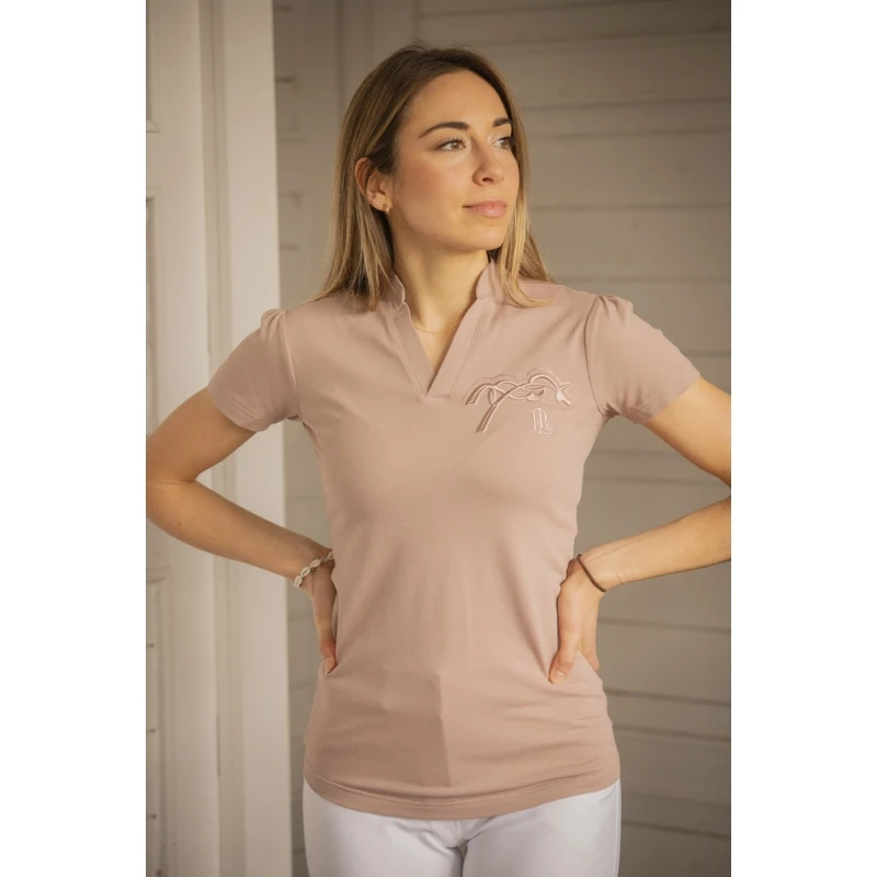 PÉNÉLOPE Polo Josie - Beige Rosé 1 PÉNÉLOPE Polo Josie - Beige Rosé