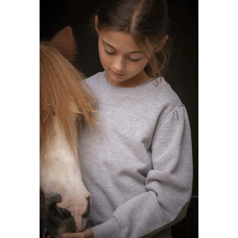 PÉNÉLOPE Sweat Cassou Eden By Pénélope Gris Chiné - Enfant 5 PÉNÉLOPE Sweat Cassou Eden By Pénélope Gris Chiné - Enfant – Image 5