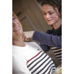 PÉNÉLOPE Pull SAINT JAMES X Pénélope Collections Maëlle - Écru Marine & Rouge -Caval’Style Boutique pull saint james x penelope collections maelle ecru marine rouge 11