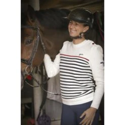 PÉNÉLOPE Pull SAINT JAMES X Pénélope Collections Maëlle - Écru Marine & Rouge -Caval’Style Boutique pull saint james x penelope collections maelle ecru marine rouge 2