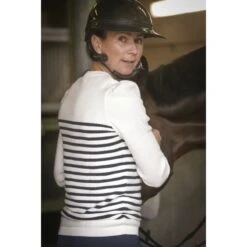 PÉNÉLOPE Pull SAINT JAMES X Pénélope Collections Maëlle - Écru Marine & Rouge -Caval’Style Boutique pull saint james x penelope collections maelle ecru marine rouge 5