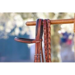 PÉNÉLOPE Rênes Tressées US - Noisette -Caval’Style Boutique renes tressees us noisette 1 3