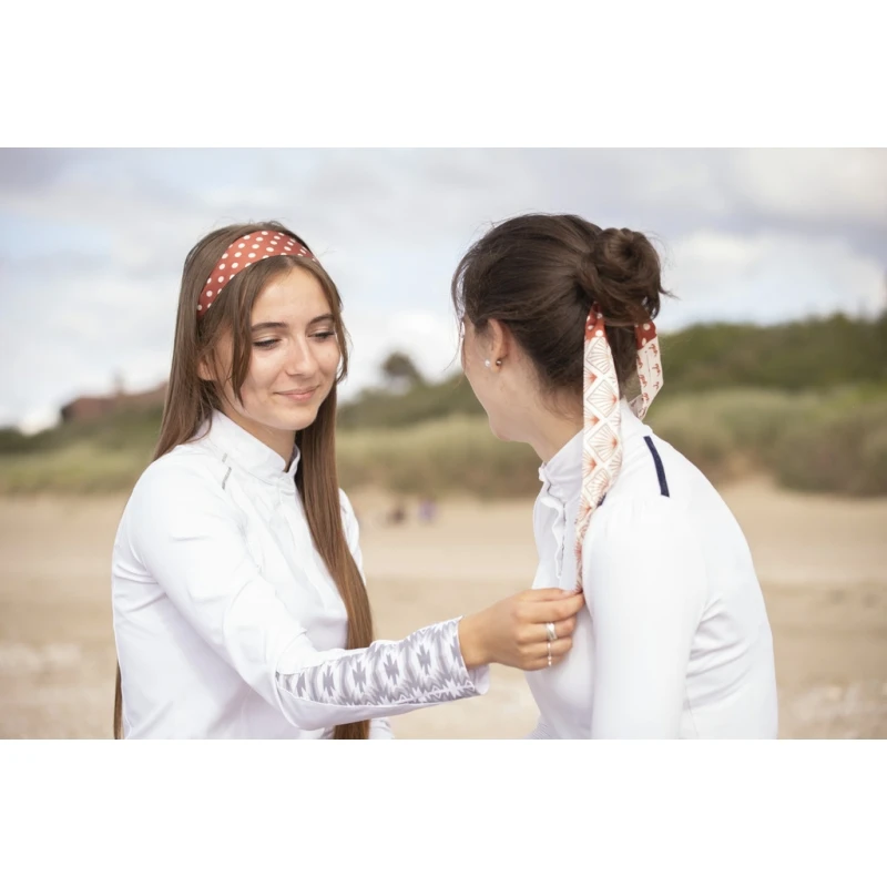 PÉNÉLOPE Ruban Twilly Sofia - Ecru & Rouille 2 PÉNÉLOPE Ruban Twilly Sofia - Ecru & Rouille – Image 2