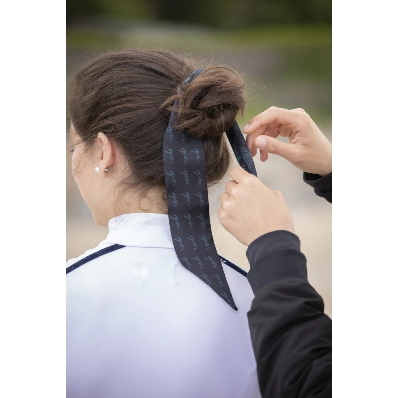 PÉNÉLOPE Ruban Twilly Sofia - Noir & Bleu Canard 1 PÉNÉLOPE Ruban Twilly Sofia - Noir & Bleu Canard