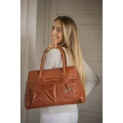 PÉNÉLOPE Sac Maëlys Grand Modèle - Cognac