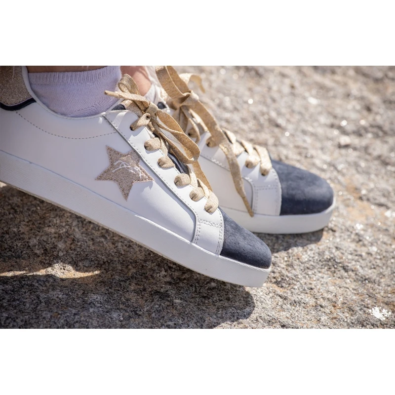 PÉNÉLOPE Sneakers Neptune - Blanc & Marine 6 PÉNÉLOPE Sneakers Neptune - Blanc & Marine – Image 6