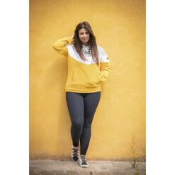 PÉNÉLOPE Sweat Artémis - Jaune & Gris -Caval’Style Boutique sweat artemis jaune gris 1 12