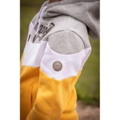PÉNÉLOPE Sweat Artémis Jaune & Gris - Enfant -Caval’Style Boutique sweat artemis jaune gris 1 3