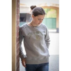 PÉNÉLOPE Sweat Chloé - Gris Chiné & Jaune -Caval’Style Boutique sweat chloe marine 1 3