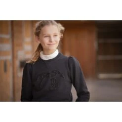 PÉNÉLOPE Sweat Clotilde Noir - Enfant -Caval’Style Boutique sweat clotilde noir enfant 5