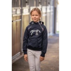 PÉNÉLOPE Sweat Double Zip Eden By Pénélope Marine - Enfant -Caval’Style Boutique sweat double zip eden by penelope marine enfant 1 2