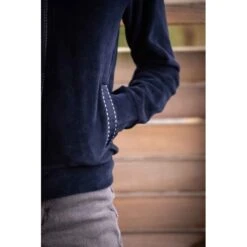 PÉNÉLOPE Sweat Emy Velvet Marine - Enfant -Caval’Style Boutique sweat emy velvet marine enfant 1