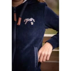 PÉNÉLOPE Sweat Emy Velvet Marine - Enfant -Caval’Style Boutique sweat emy velvet marine enfant 4