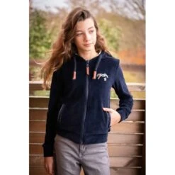 PÉNÉLOPE Sweat Emy Velvet Marine - Enfant -Caval’Style Boutique sweat emy velvet marine enfant 6
