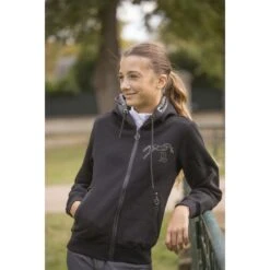 PÉNÉLOPE Sweat Fluore Noir - Enfant