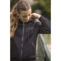 PÉNÉLOPE Sweat Fluore Noir - Enfant -Caval’Style Boutique sweat fluore noir enfant 6