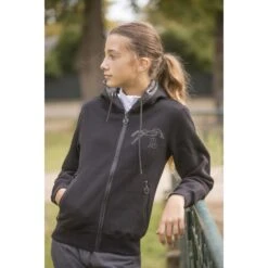 PÉNÉLOPE Sweat Fluore Noir - Enfant -Caval’Style Boutique sweat fluore noir enfant 7