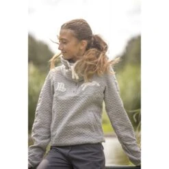 PÉNÉLOPE Sweat Pépita Gris - Enfant