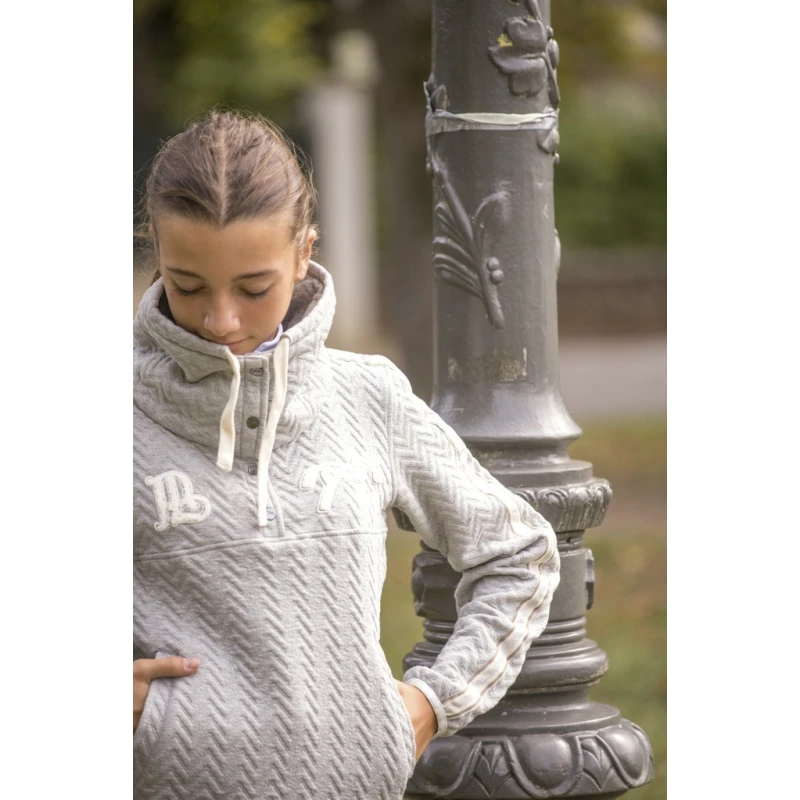 PÉNÉLOPE Sweat Pépita Gris - Enfant 7 PÉNÉLOPE Sweat Pépita Gris - Enfant – Image 7
