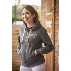 PÉNÉLOPE Sweat Tressy Flock - Gris
