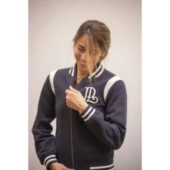 PÉNÉLOPE Sweat University - Marine & Ecru -Caval’Style Boutique sweat university marine ecru 3