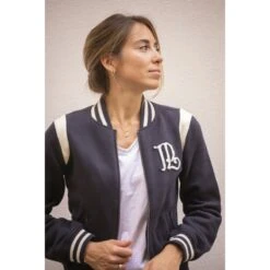 PÉNÉLOPE Sweat University - Marine & Ecru -Caval’Style Boutique sweat university marine ecru 6