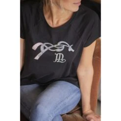 PÉNÉLOPE T-shirt Funky - Noir -Caval’Style Boutique t shirt funky noir 3