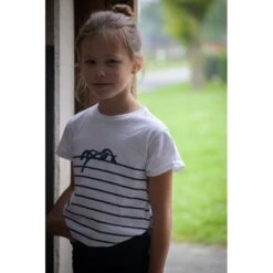 PÉNÉLOPE T-Shirt Harlem Eden By Pénélope Blanc & Lurex Marine - Enfant 6 PÉNÉLOPE T-Shirt Harlem Eden By Pénélope Blanc & Lurex Marine - Enfant -Caval’Style Boutique t shirt harlem blanc gris 1 2