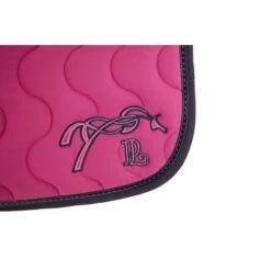 PÉNÉLOPE Tapis De Selle Point Sellier Classique - Fuchsia & Marine -Caval’Style Boutique tapis de selle point sellier classique fuchsia marine 3