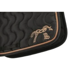 PÉNÉLOPE Tapis De Selle Point Sellier Classique - Noir & Caramel -Caval’Style Boutique tapis de selle point sellier classique noir caramel 2