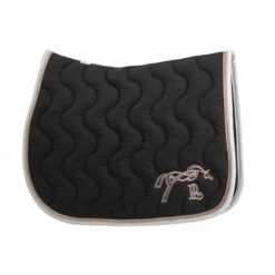 PÉNÉLOPE Tapis De Selle Point Sellier Classique - Noir & Rose Gold