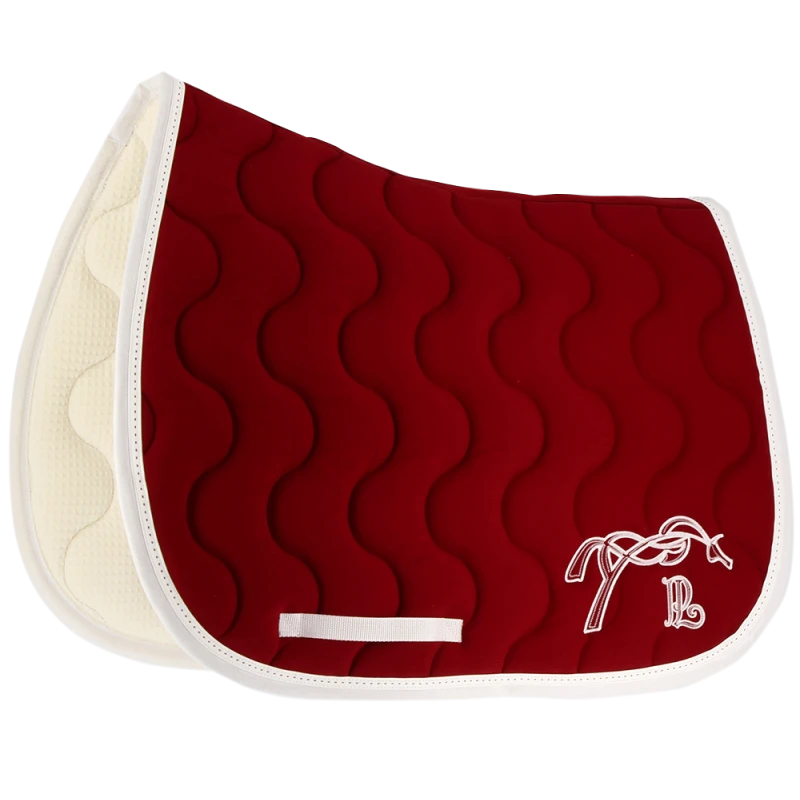 PÉNÉLOPE Tapis De Selle Point Sellier Classique - Bordeaux & Blanc 1 PÉNÉLOPE Tapis De Selle Point Sellier Classique - Bordeaux & Blanc