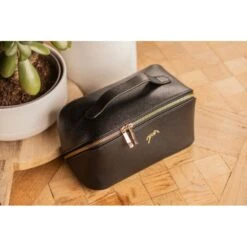 PÉNÉLOPE Trousse De Toilette - Noir -Caval’Style Boutique trousse de toilette noir 2